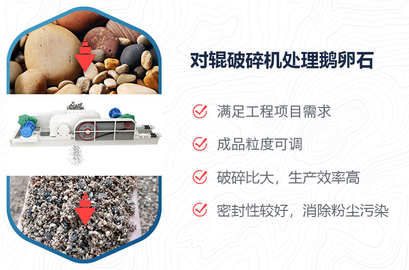 對輥破碎機(jī)能擠鵝卵石嗎？附視頻