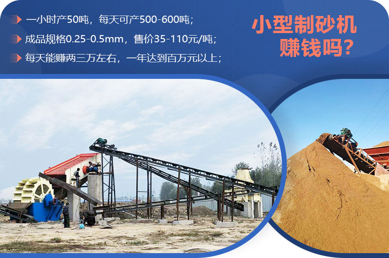 小型制砂機賺錢嗎？小型制砂機圖片及價格